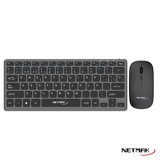 [9457] Netmal Nm-Kb530 Teclado + Mouse 2.4 Ghz + Bt Recargable