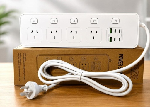 [951825] Zapatilla Multiple 3250W Carga Rapida Bkl-24 – 4 Tomas+2 Usb+4 Usb C Pd Mody-00Ge – Yexa – Blanco