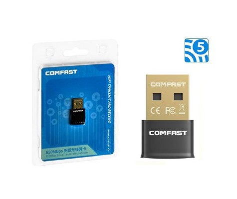 [1537] Placa De Red Wifi Usb Comfast Cf-Wu811Ac 650Mbps Dual Band 2.4Ghz 5.8Ghz Mini Nano Chipset Rtl8811Cu Adaptador Antena