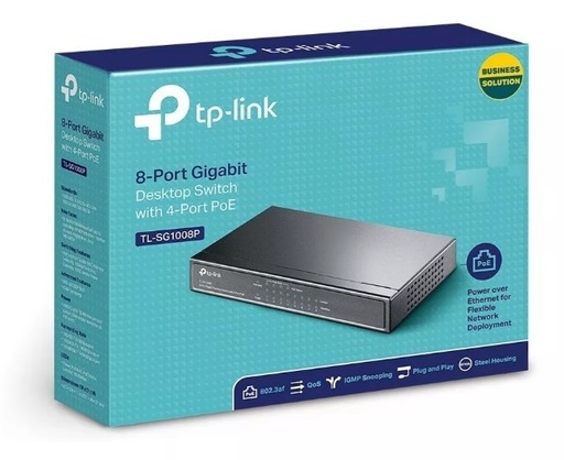 [9606] Tp Link Switch 8P Tl-Sg1008P Giga 4 Ptos Poe