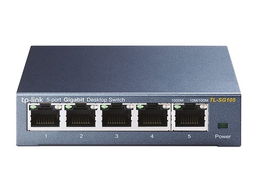 [2599] Tplink Switch Giga Tl-Sg105 Switch 5P Tplink Gigabit Acero 10/100/1000 Mbps