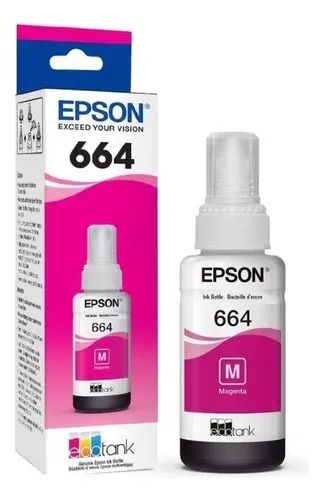 [1939] Tinta Epson Original T664 L200- Magenta 70Ml