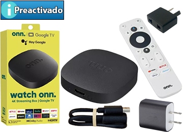 [8872] Watch Onn - Reproductor Onn Ram 2Gb Rom 8Gb Google Tv 4K Hdmi Wifi Control Remoto Funcion Chromecast Smart