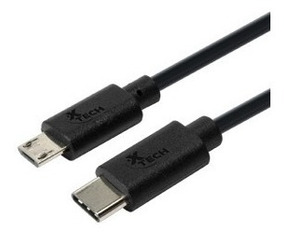[2258] Xtech Cable Conector Tipo C Macho A Micro Usb Macho 1.80 Mt Xtc-520