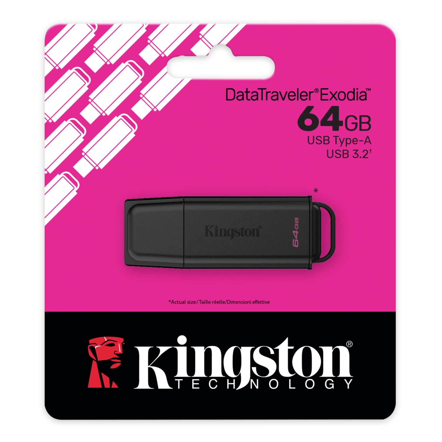 [951941] Pen Drive Kingston Exodia 64Gb Usb 3.2 Gen 1 Negro