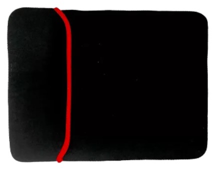 [952019] Funda Netbook Tablet 12 Neoprene Dimensiones 30X22Cm Negra Con Tira Roja 
