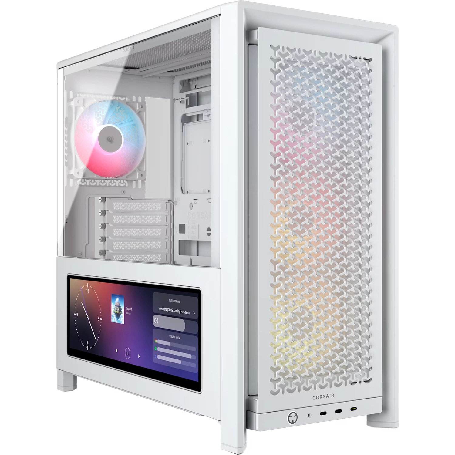 [952040] Gabinete Corsair Frame 4000D Lcd Rs Performance Mid-Tower Blanco