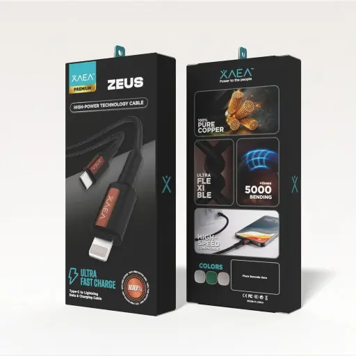 [952270] Xaea Zeus Cable Tipo C A Lightning Reforzado Carga Rapida Modx Varios Colores - 00Ms 00Is