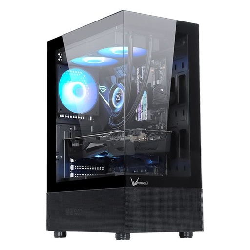 [9924] Formula V Gabinete Gamer Crystal Z1+ Black Atx + 3 Fans Frgb