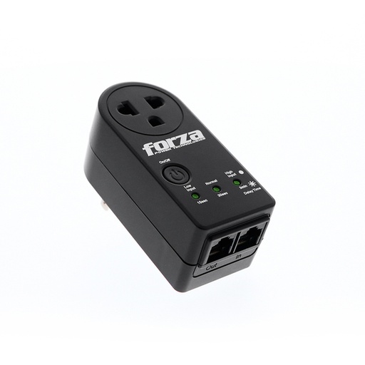 [537] Forza Fvp-1202N-A Zion 220V 1800W Rj45 Protector De Voltaje Estabilizador Negro