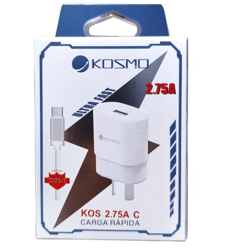 [9818] Kosmo Cargador Viajero 2.75A Iphone Lightining