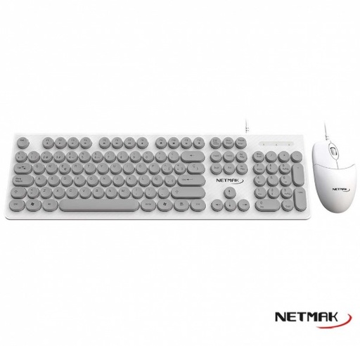 [10010] Netmak Nm-Kb258-W Teclado + Mouse Usb Blanco