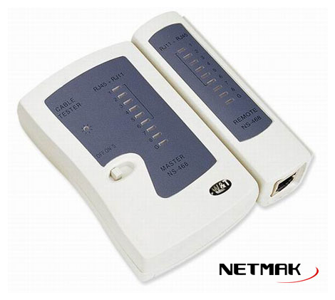 [1428] Netmak Nm-R05 Tester Medidor De Cables De Red Lan Rj45 - Rj11