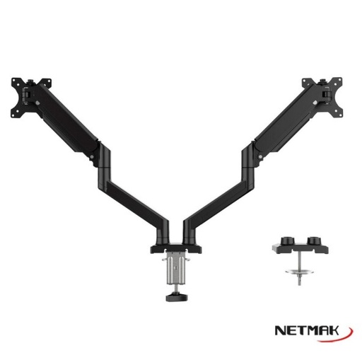 [10001] Netmak Nm-St33 Soporte Doble Monitor 10" - 30" Hidraulico