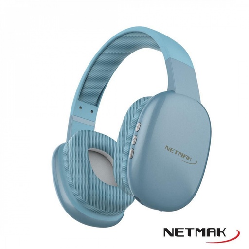 [8722] Netmak Nm-Volt-B - Auricular Vincha Bluetooth Dual Azul