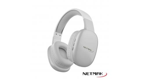 [9268] Netmak Nm-Volt-W - Auricular Vincha Bluetooth Dual White Blanco