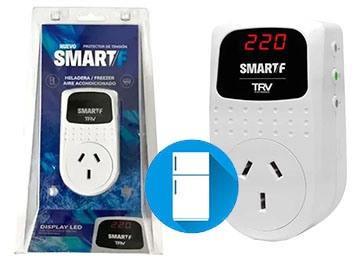 [9512] Protector De Tension Trv Smart F 2200W 10A 50Hz Seteable 180V 245V Dimensiones 55X97X66Mm Restablecimiento 180 Segudos Heladera Aire Acondicionado