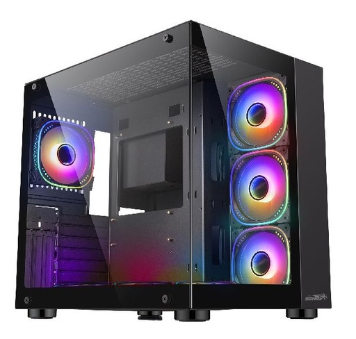 [9872] SENTEY GABINETE GAMER A40 GS-8200 BLACK VIDRIO TEMPLADO 7 COOLER ARGB