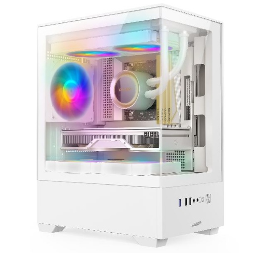[9871] SENTEY GABINETE GAMER H11 WHITE VIDRIO TEMPLADO 5 COOLER FRGB