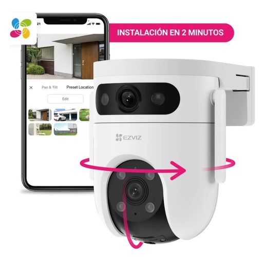 [10058] Ezviz Cs-H9C-R100-8H33Wkfl 2K Cámara Dual Color Vu Audio Wifi Exterior Dual Band ( Consulte Por Instalacion A Domicilio )