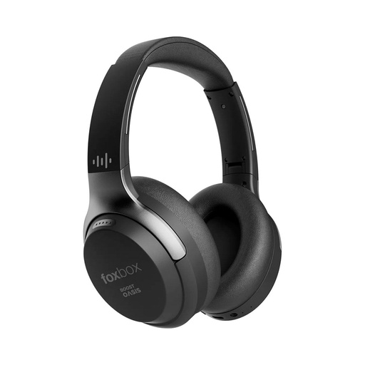 [10145] AURICULAR FOXBOX BOOST OASIS NEGRO BLUETOOTH 5.3 CANCELACION RUIDO 50HS