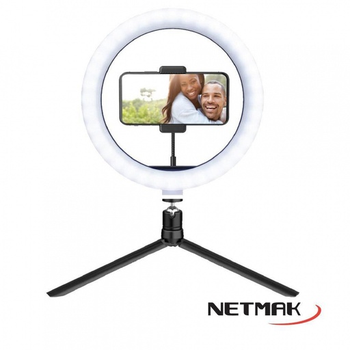 [10139] NETMAK NM-RL1 ARO LUZ LED 10" USB CON TRIPODE