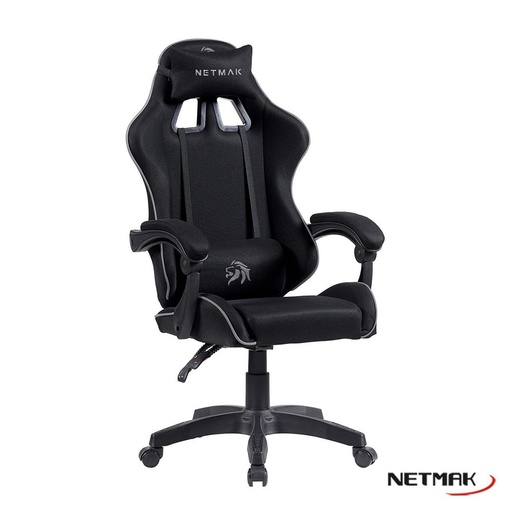 [10135] NETMAK NM-SG903 SILLA GAMER TELA NEGRA