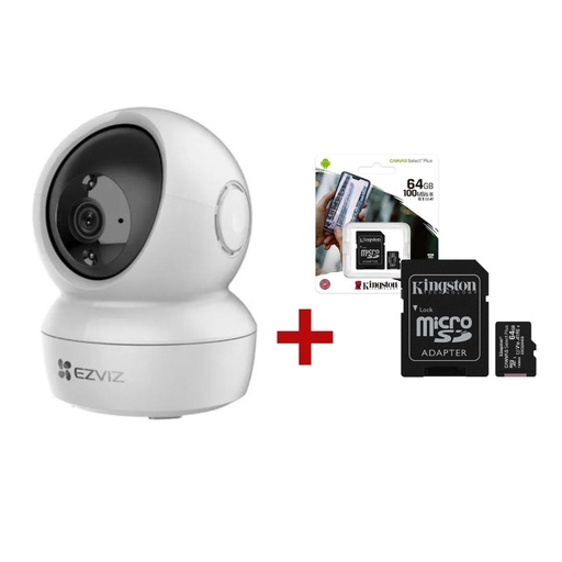 [10182] Combo Ezviz C6N 1080 2Mpx Interior Wifi + Microsd 64Gb 