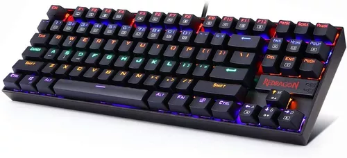 [10212] Redragon Gamer Teclado Kumara Negro Red Switch Español Rainbow K552-Kr-Sp