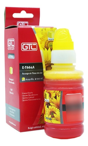 [10220] Gtc Tinta Alternativa Epson 664 Amarillo Serie L Sistema Continuo Ink Jet 100Ml